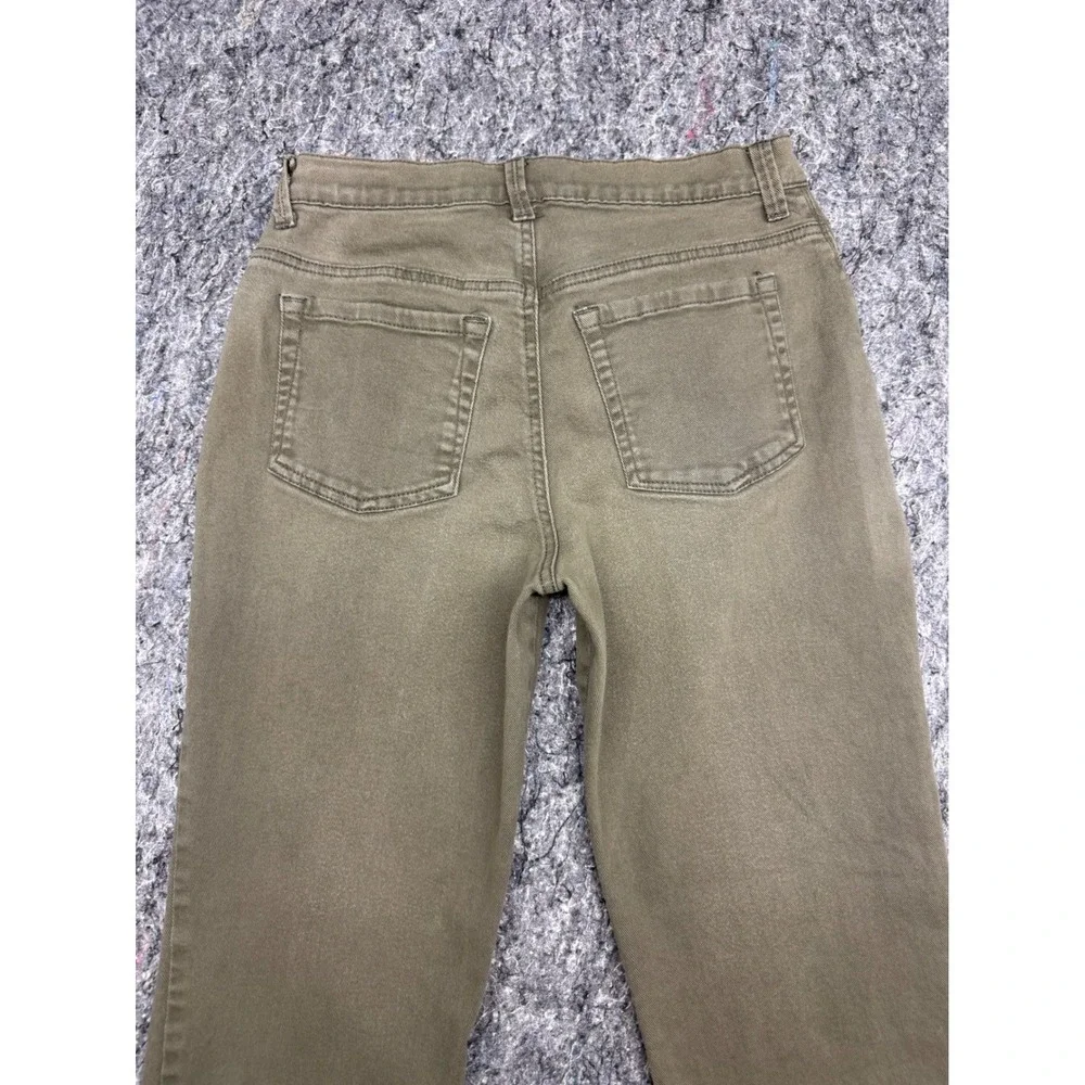 Gloria Vanderbilt Amanda‎ High Rise Tapered Jeans Olive Green Size 6 Short